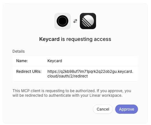 Linear consent screen